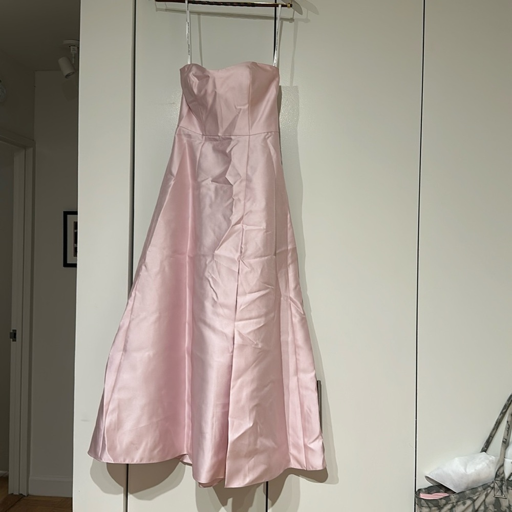 Pink Dessy group size 4 dress with bow